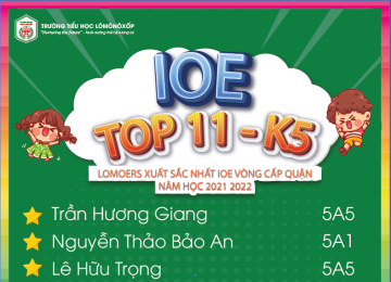 TUYÊN DƯƠNG LOMOERS XUẤT SẮC NHẤT CUỘC THI IOE VÒNG CẤP QUẬN