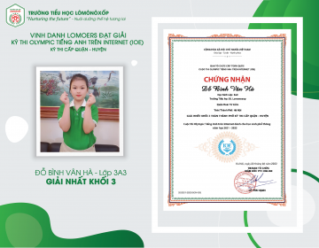 VINH DANH LOMOERS ĐẠT GIẢI KỲ THI IOE CẤP QUẬN – HUYỆN NĂM HỌC 2021-2022